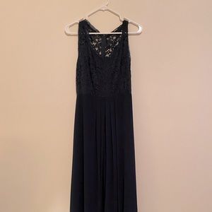 Navy blue elegant dress. Miusol size Large. Worn once. Great condition.